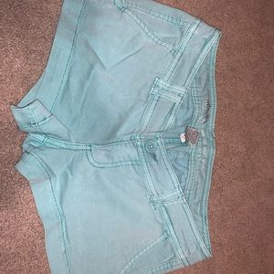 Light blue jean shorts